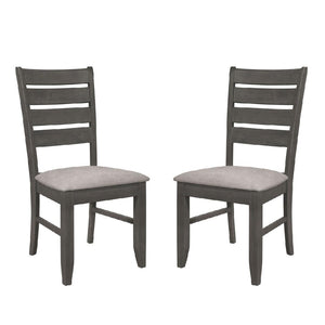 English Elm Set Of 2 Modern Farmhouse Dining Chairs With Plush Dark Grey Upholstered Seats For Comfort B016P227268-GIGA