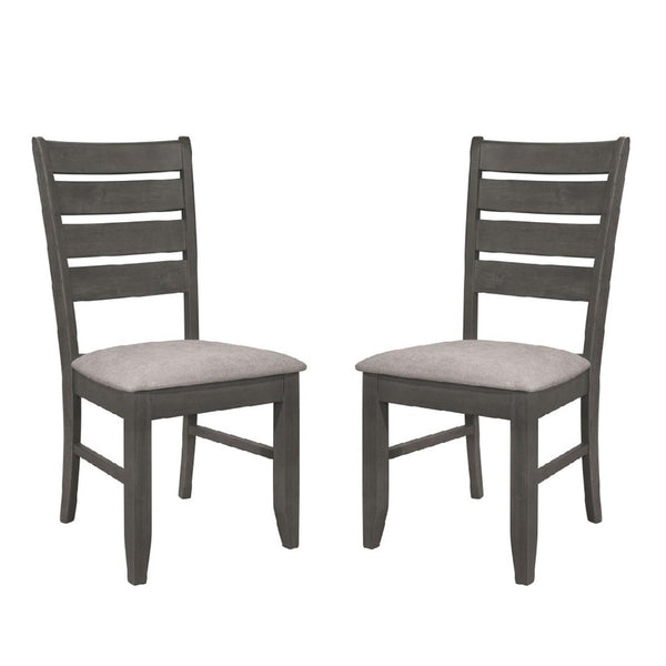 English Elm Set Of 2 Modern Farmhouse Dining Chairs With Plush Dark Grey Upholstered Seats For Comfort B016P227268-GIGA