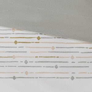 English Elm Cotton INK+IVY Nea Printed Comforter Set with Tassel Trims, King/Cal King, 100% Cotton Percale, Antimicrobial Finish B03596410