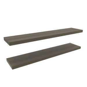 English Elm Ecco 47" Floating Wall Shelves Set of 2 in Olive – Hidden Brackets, Sturdy Particleboard Display_trim B200P361985