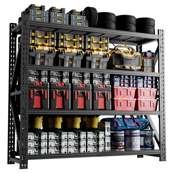 English Elm Heavy Gauge Steel Industrial Shelving Unit 6000 Lb Capacity Warehouse Garage Rack T2398S00004