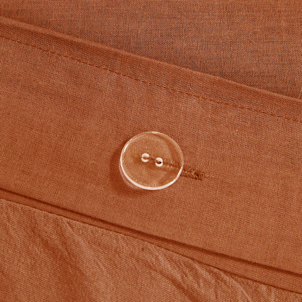 JLA Home Urban Habitat - Cotton Brooklyn Cotton Jacquard Duvet Set with Tufted Chenille Dots, Quilted Euro Shams, Pillows Rust UH12-2497