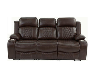 English Elm Contemporary Power Reclining Living Room Set with Leatherette Upholstery and Usb Charging B011S02446