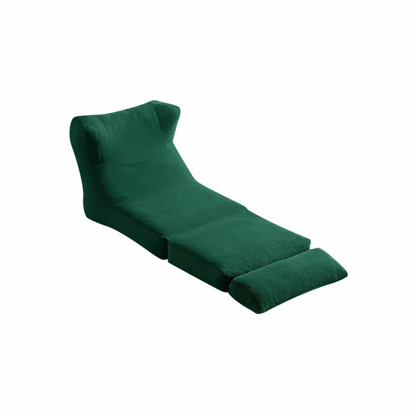English Elm Cloud Corduroy Sleeper Chair Foldable High Density Foam Seat for Small Space Living Green W1765P448642