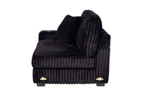 English Elm Contemporary Corduroy Laf Modular Chair with Usb Port and Cup Holder Armrest B011P435301