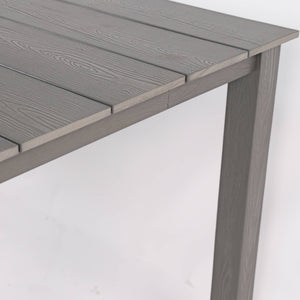 English Elm 68.9-inch Outdoor Rectangular Dining Table Hips Wood Grain Seats Six with Umbrella Hole W2085P364129