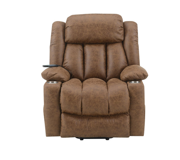 English Elm Brown Power Lift Recliner: Soothing Massage, Gentle Heat & Effortless Lift For Ultimate Comfort B062P215448