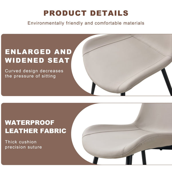 English Elm Table Set With Adjustable Height, Walnut Wood Finish & 4 Warm Gray Pu Chairs For Modern Living W1151S03997-GIGA