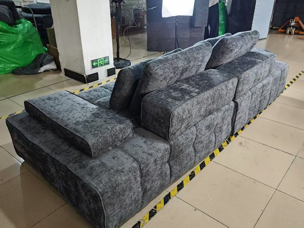 English Elm Sofa Modular Loveseat Antique Grey with Ultra-Dense Foam, Deep Seats, Orthopedic Support, Easy Assemble W1960S00008