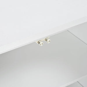 English Elm Multi-Functional Sideboard Cabinet with 4 Doors, Adjustable Shelves, Solid Wood MDF Build for Home Storage W2696P279989