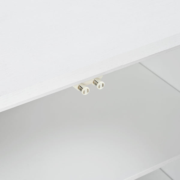 English Elm Multi-Functional Sideboard Cabinet with 4 Doors, Adjustable Shelves, Solid Wood MDF Build for Home Storage W2696P279989