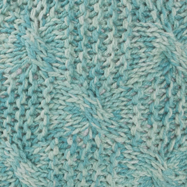 English Elm Christopher Knight Home® - Deon Handcrafted Knitted PET Yarn Round Pouf 20x20x14 in Aqua — Cozy Modern Footrest & Extra Seating 60496.00