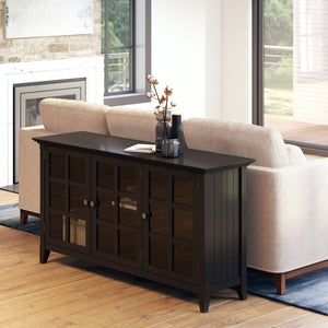 English Elm Acadian Wide Storage Cabinet In Black – Handcrafted Solid Wood, Versatile Storage & Elegant Design B136P158286