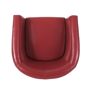 English Elm Swivel Barrel Club Chair Upholstered 360 Degree Base for Living Room Reading Nook Red 57685.00RED