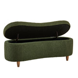 INK+IVY Bailey Casual Boucle Flip Top Storage Bench II105-0594 Green