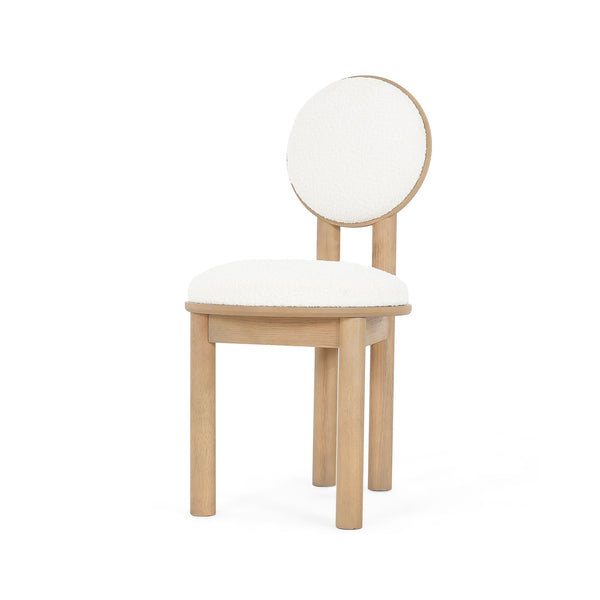 English Elm Christopher Knight Home® - Polyester Modern Fabric Dining Chair Set of 2 with Solid Wood Frame, Armless 3-Leg Design for Comfort Natural N771P243027K