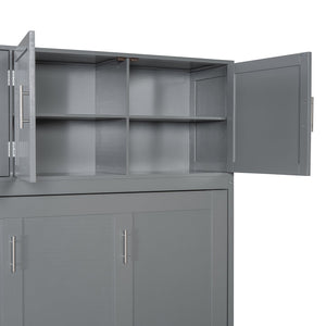 English Elm Queen Murphy Bed with Fold Down Desk Hydraulic Lift Storage Cabinets White N820S10034E-1