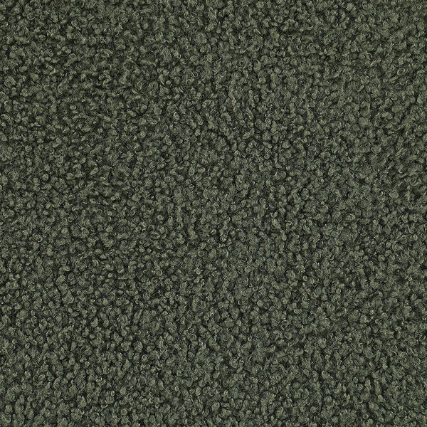 English Elm Corvair Plush Faux Sheepskin Round Storage Ottoman with Hidden Compartment and Natural Wood Feet - Cozy Accent Seat Green B062P299980