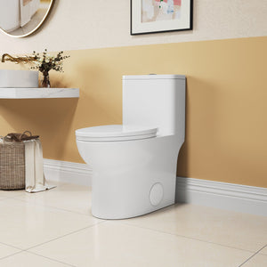 English Elm 1.1/1.6 Gpf Skirted One-piece Elongated Ceramic Toilet with Soft-close Seat Ada Comfort B2724P248739
