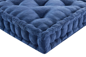 English Elm Poly Chenille Square Floor Pillow Cushion Plush 24x24 Inch Soft Polyester Seat Pad for Cozy Living Spaces Navy Blue 3.22 L x 23.03 W x 12.8 H B035P280524