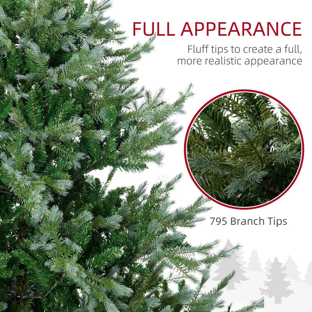 English Elm Homcom 6Ft Lifelike Artificial Christmas Tree With 795 Branches, Easy Setup, Steel Base & Safe Design W2225P229600