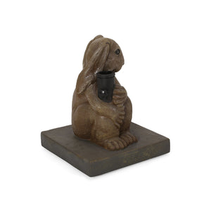 English Elm Christopher Knight Home® - RABBIT Light Brown Umbrella Base — Handcrafted Lightweight Concrete with Iron Tube, 13.5" Sq, Durable 67767.00LBRN