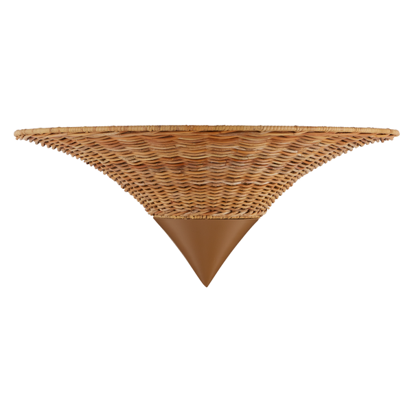 Zola Wall Sconce - Contemporary Natural Rattan & Wrought Iron Design in Khaki Finish for Elegant Spaces