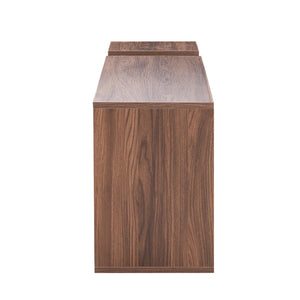 English Elm 2 Piece Modular L-shaped Tv Console Open Shelf Bookcase for Modern Living Rooms W3875P397178