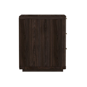 English Elm Evelyn 20" Modern Nightstand In Brown - 3-Drawer Bedside Storage With Stylish Design & Easy Access B365P398521