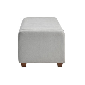 English Elm Contemporary Upholstered Storage Bench with Boucle Fabric, Plywood Frame, Foam Cushion & Solid Wood Legs Gray 50.5 L x 23.5 W x 17.5 H B011P298370