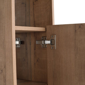 English Elm 10'' Wall Mounted Mirrored Bathroom Cabinet Plywood Build with Soft Close Hinge Storage W999P470298