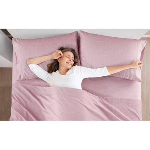 English Elm Printed Cotton Flannel Sheet Set Queen - Ultra-Soft Brushed Fabric, Deep Pocket Fitted, Cozy Warmth Pink 11.81 L x 9.84 W x 3.94 H B035P294483