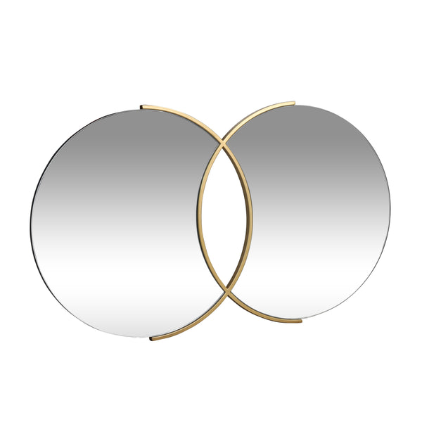 English Elm Christopher Knight Home® - WALL Overlapping Round Gold Wall Mirror - Modern Glam Tempered Glass, Iron Frame, Illuminating Decor 69686.00