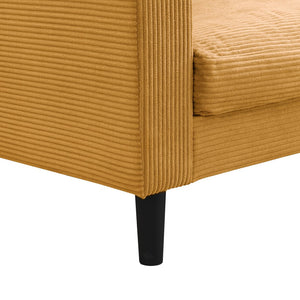 English Elm 74" Three Seat Sofa Hardwood Frame High Density Foam Upholstered Modern Living Room Orange W311P221215