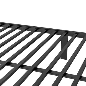 English Elm Queen Over Queen Metal Bunk Bed With Sturdy Ladder, Storage Shelf & Stylish Black Finish For Teens W2580S00043-GIGA
