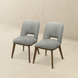 English Elm Ashcroft Furniture - Blake Light Grey Fabric Dining Chair (Set Of 2)