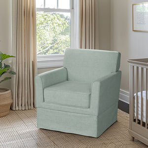English Elm Accent Armchair Tailored Track Arm Skirted Base Polyester Upholstered Living Room Seat B035P496592