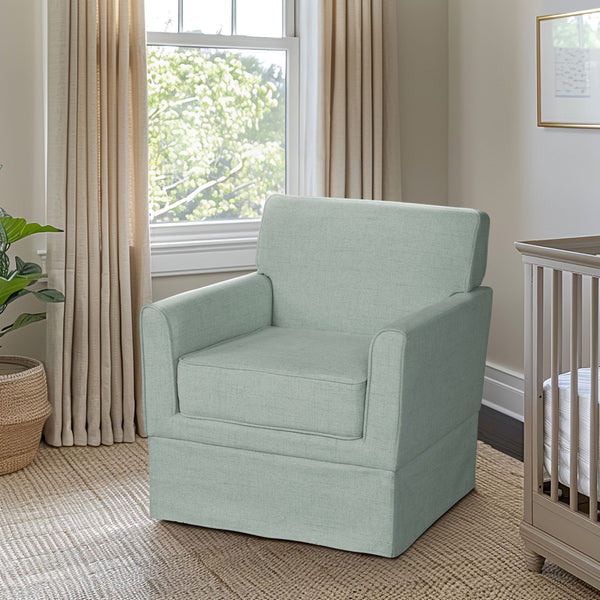 English Elm Accent Armchair Tailored Track Arm Skirted Base Polyester Upholstered Living Room Seat B035P496592