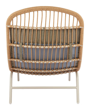 Skim Lounge Chair - Multicolor Outdoor Seating with Stylish Design, Durable Fabric & Rattan Weave