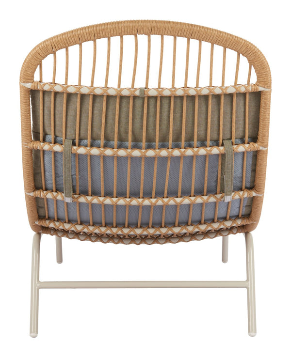 Skim Lounge Chair - Multicolor Outdoor Seating with Stylish Design, Durable Fabric & Rattan Weave