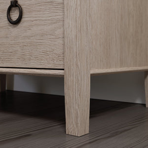 English Elm Lateral File Cabinet With Key Lock, Stylish Brown Oak Finish For Organized Workspace & Security B356P367824