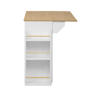 English Elm 2 IN 1 Modern Dog Crate Kitchen Island with Storage, Rolling Lockable Casters, Sliding Doors & Drawer N843P256452R