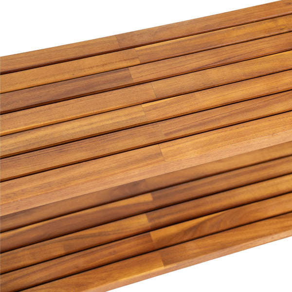 English Elm Christopher Knight Home® - Melow Acacia Wood Coffee Table Teak Finish — Ready-to-Use Hollowed Elongated Design, 50.5" L N775P361822T