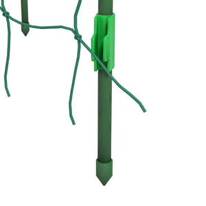 English Elm Outsunny 6 Foot Arch Garden Trellis with Steel Frame and Net for Climbing Vegetables W2225P174510