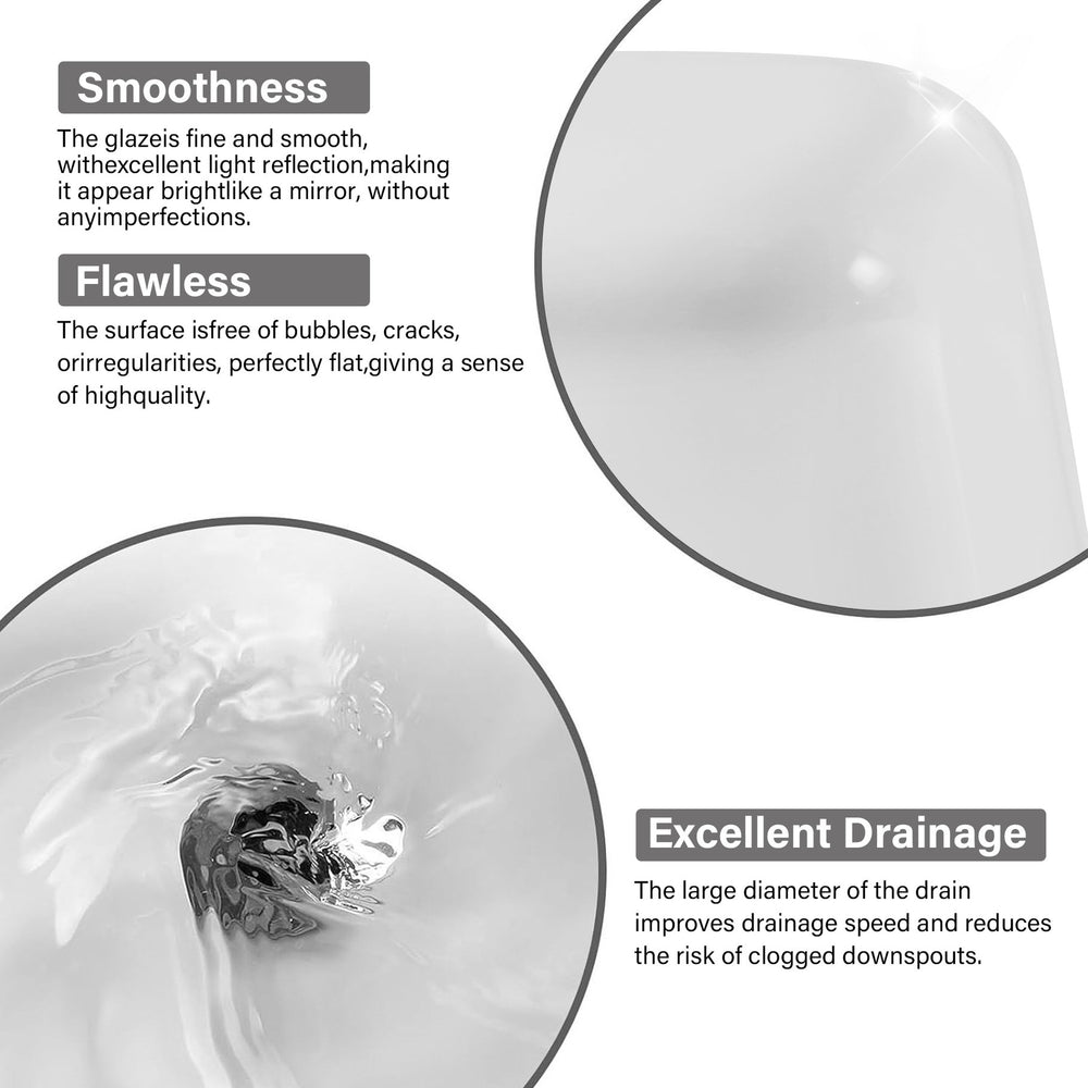 English Elm Bothwa Square Ceramic Vessel Sink Glossy White Cupc Certified Countertop Bath Basin B2724P262840