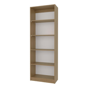 English Elm Natural Oak And White 5-Shelf Bookcase: Modern Storage Solution For Stylish Home Organization B062P355525