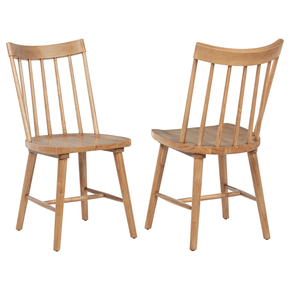 English Elm Carlos Windsor Spindle Back Rubberwood Dining Chairs Ergonomic Set of Two Natural B062P447841