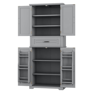 English Elm Christopher Knight Home® - Bathroom Storage Cabinet with Doors Drawer and Adjustable Shelves — MDF Build, Anti-Tip Safety, Modern Appeal Grey N759P241667E