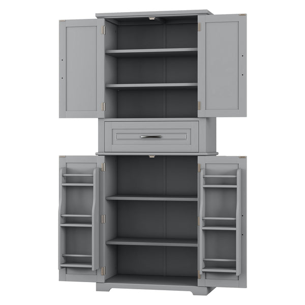 English Elm Christopher Knight Home® - Bathroom Storage Cabinet with Doors Drawer and Adjustable Shelves — MDF Build, Anti-Tip Safety, Modern Appeal Grey N759P241667E