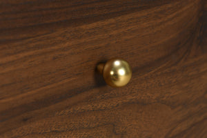 English Elm 2-drawer Nightstand Melamine Veneer Brass Hardware Modern Bedroom Bedside Table B016P459868